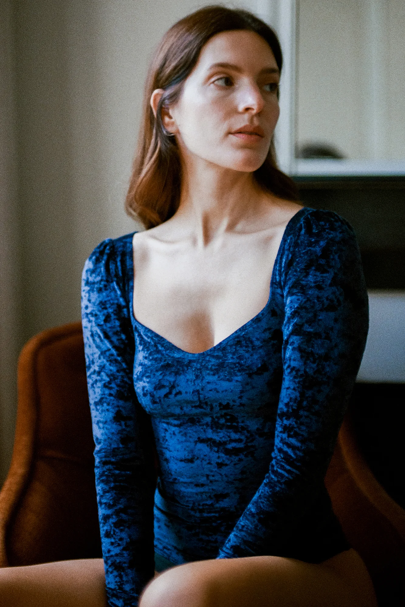 Maria velours bleu nuit - Image 3