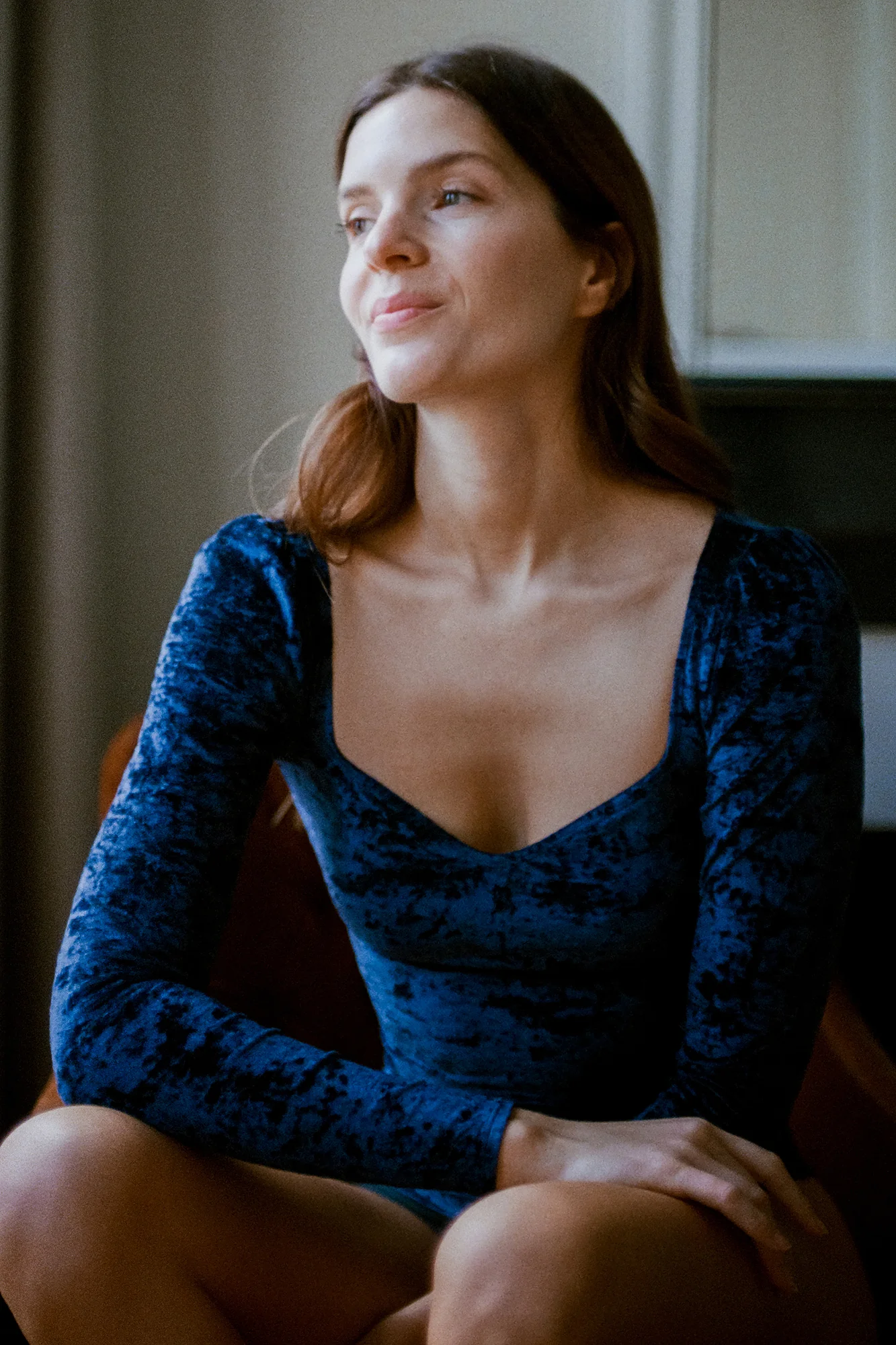 Maria velours bleu nuit - Image 4